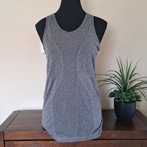 Zyia Active Copper Charged Tank Top Women's Fog Gray Med Infused Seamless Sporty